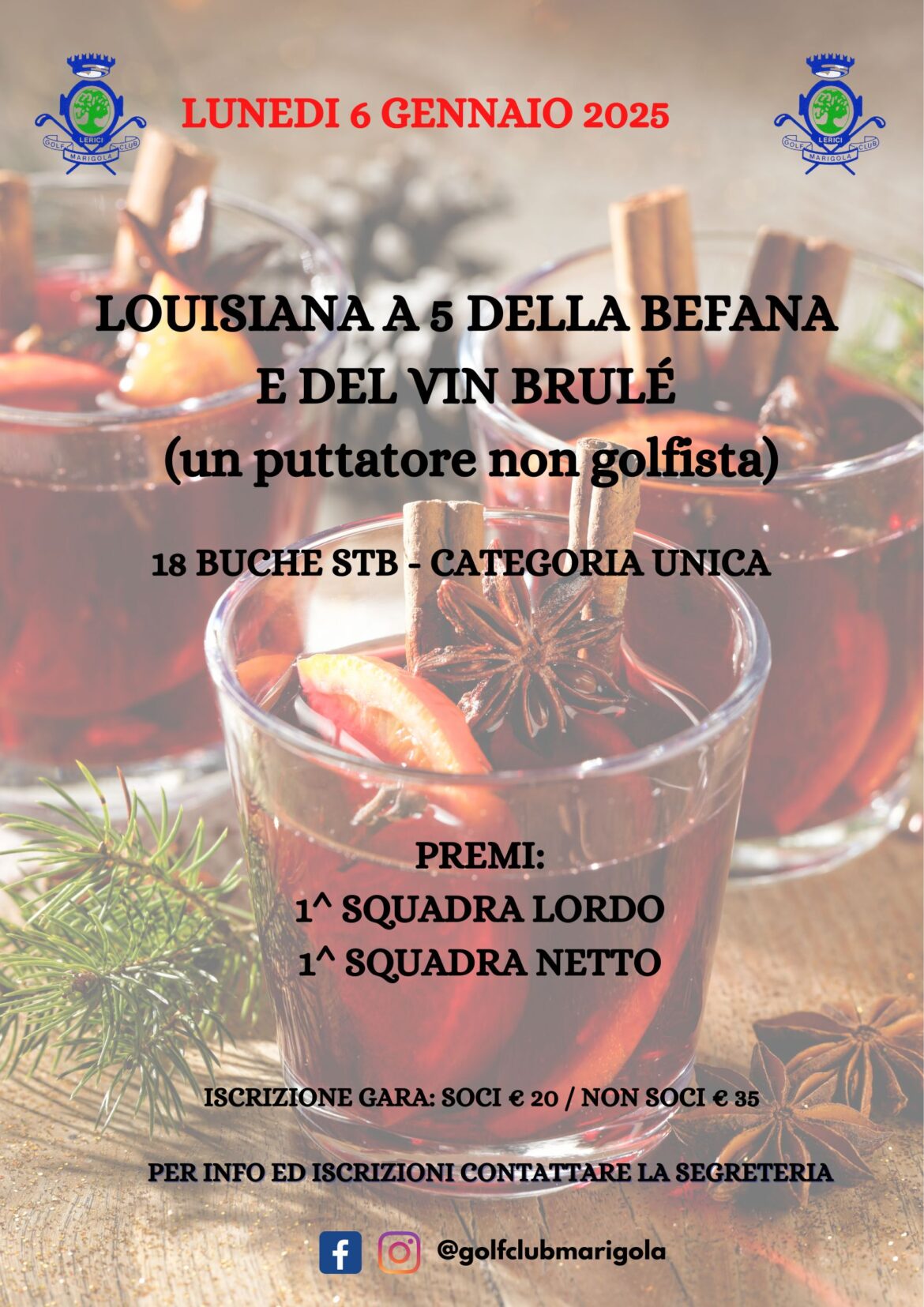 LOUISIANA A 5 DELLA BEFANA E DEL VIN BRULÉ  – 6 gennaio 2025