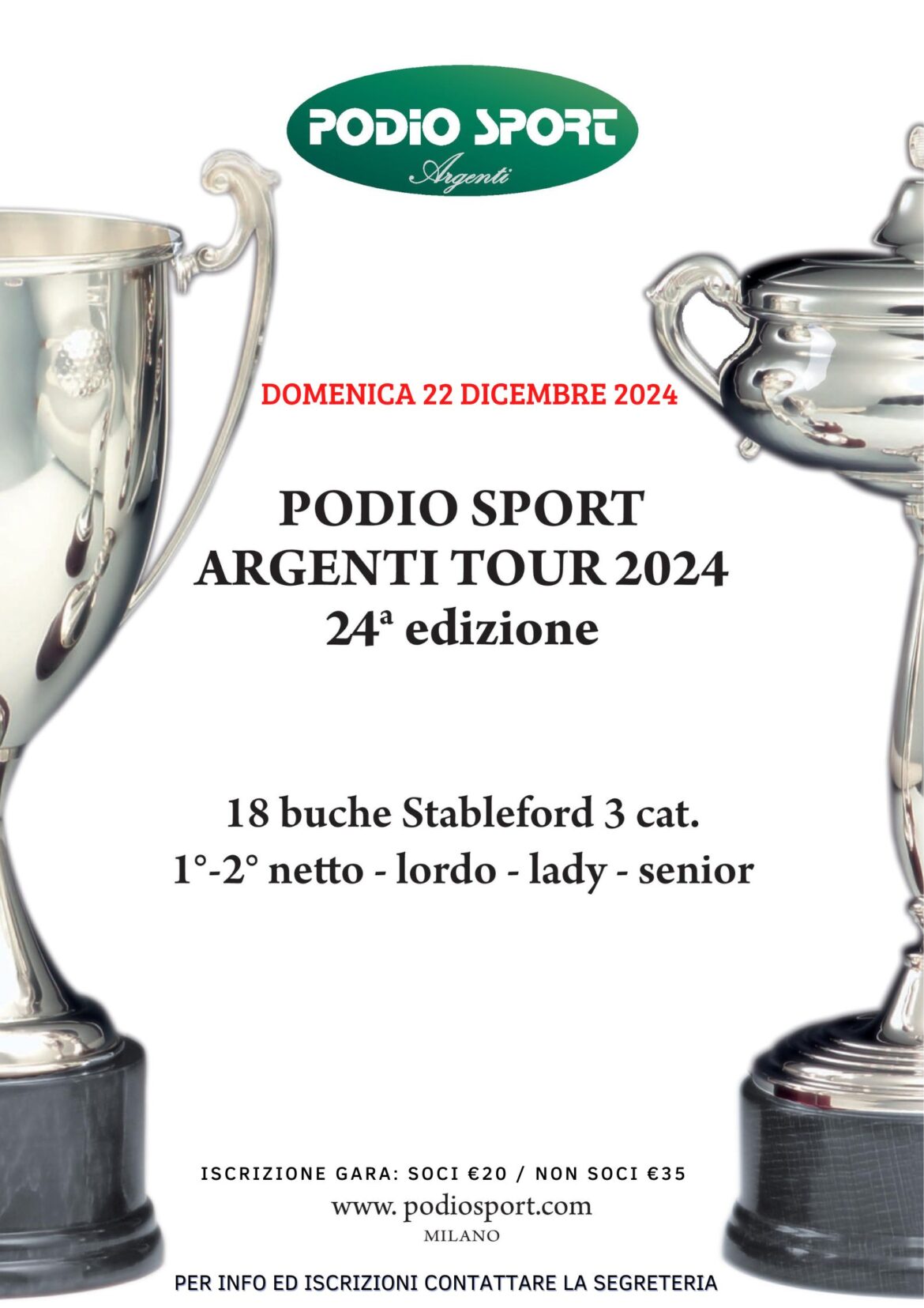 PODIO SPORT ARGENTI TOUR 2024 – domenica 22 Dicembre
