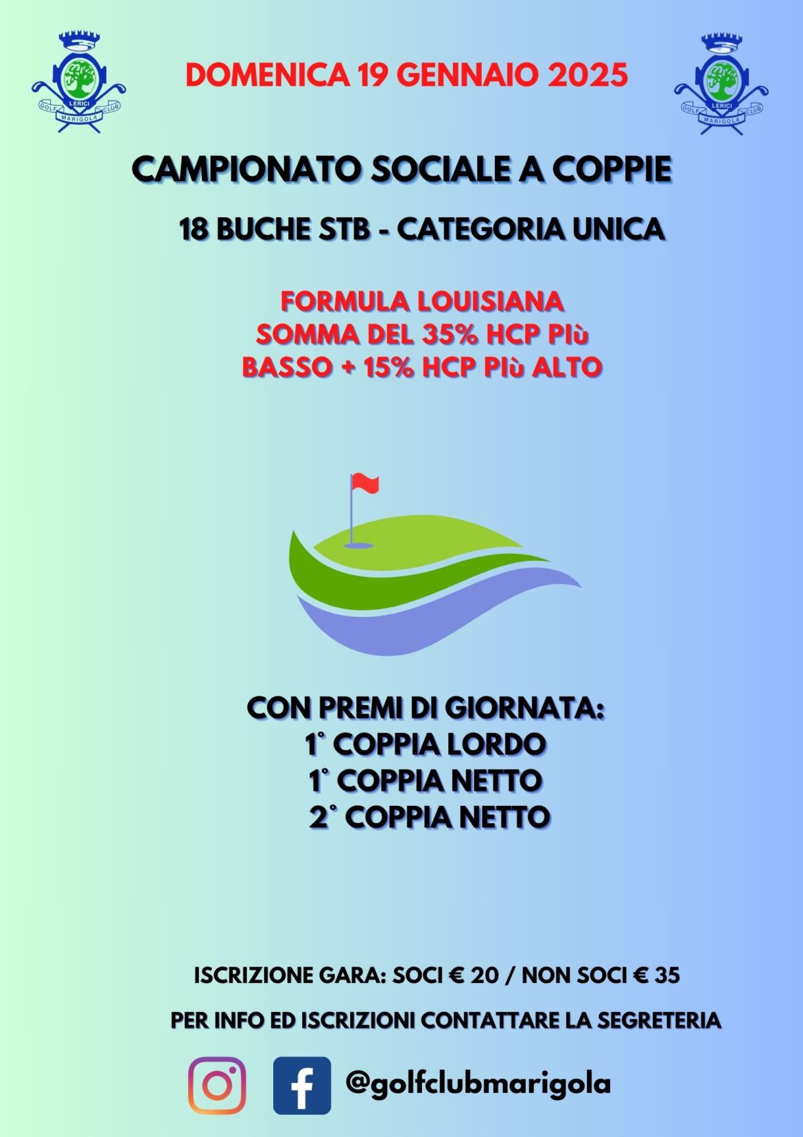 CAMPIONATO SOCIALE COPPIE 2025: Louisiana – domenica 19 gennaio 2025