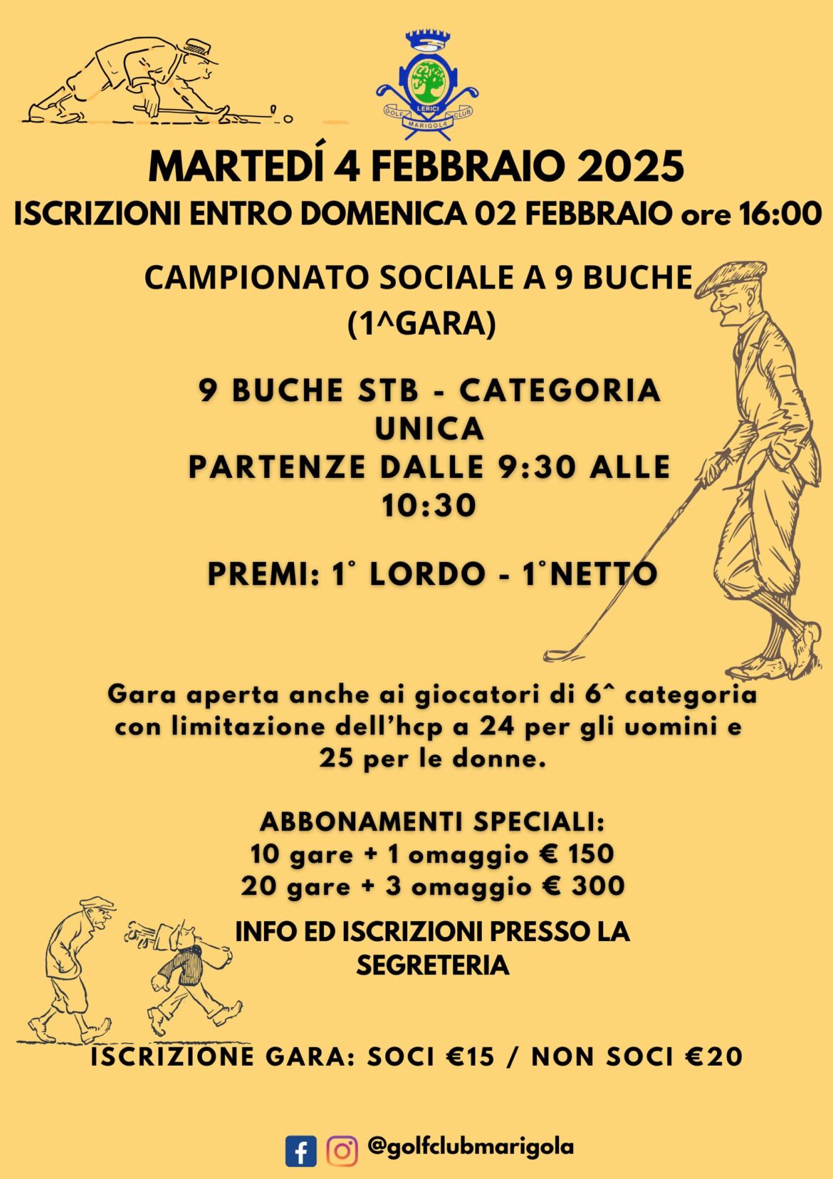 CAMPIONATO SOCIALE A 9 BUCHE (1^ GARA)