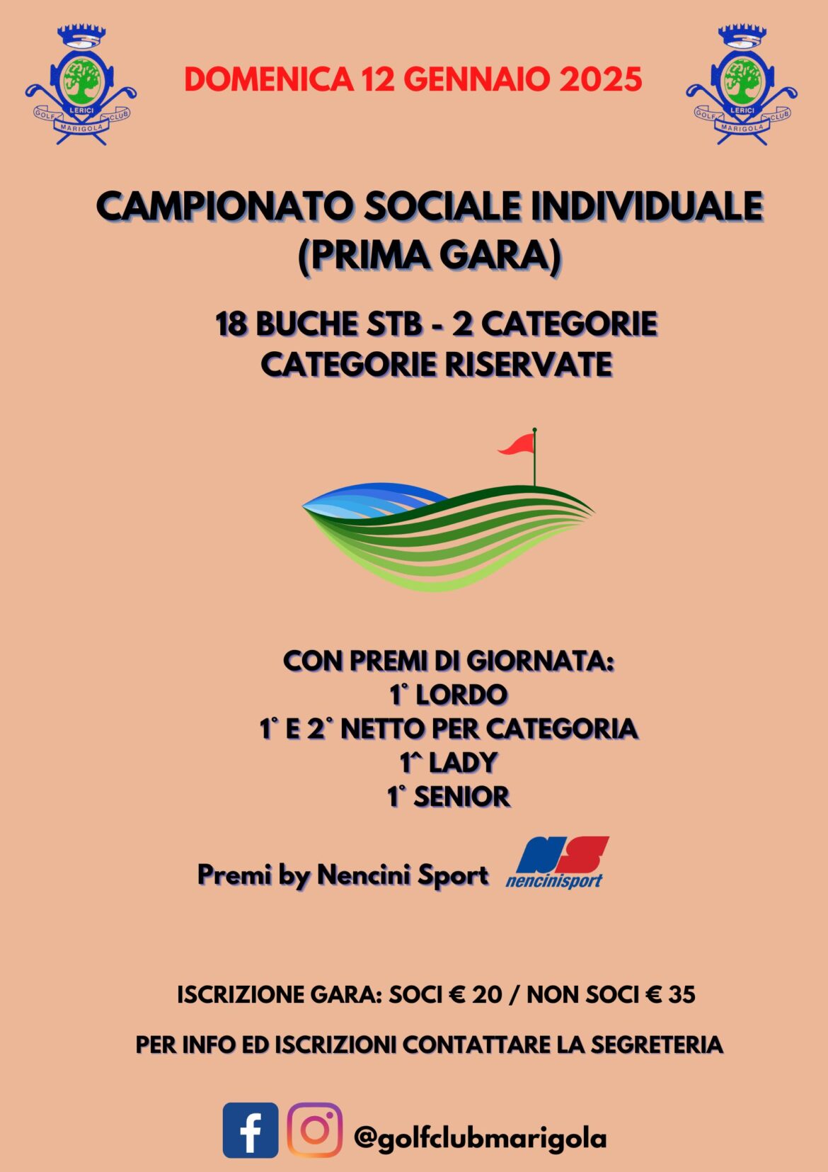 CAMPIONATO SOCIALE INDIVIDUALE (1^GARA) 12 GENNAIO 2025