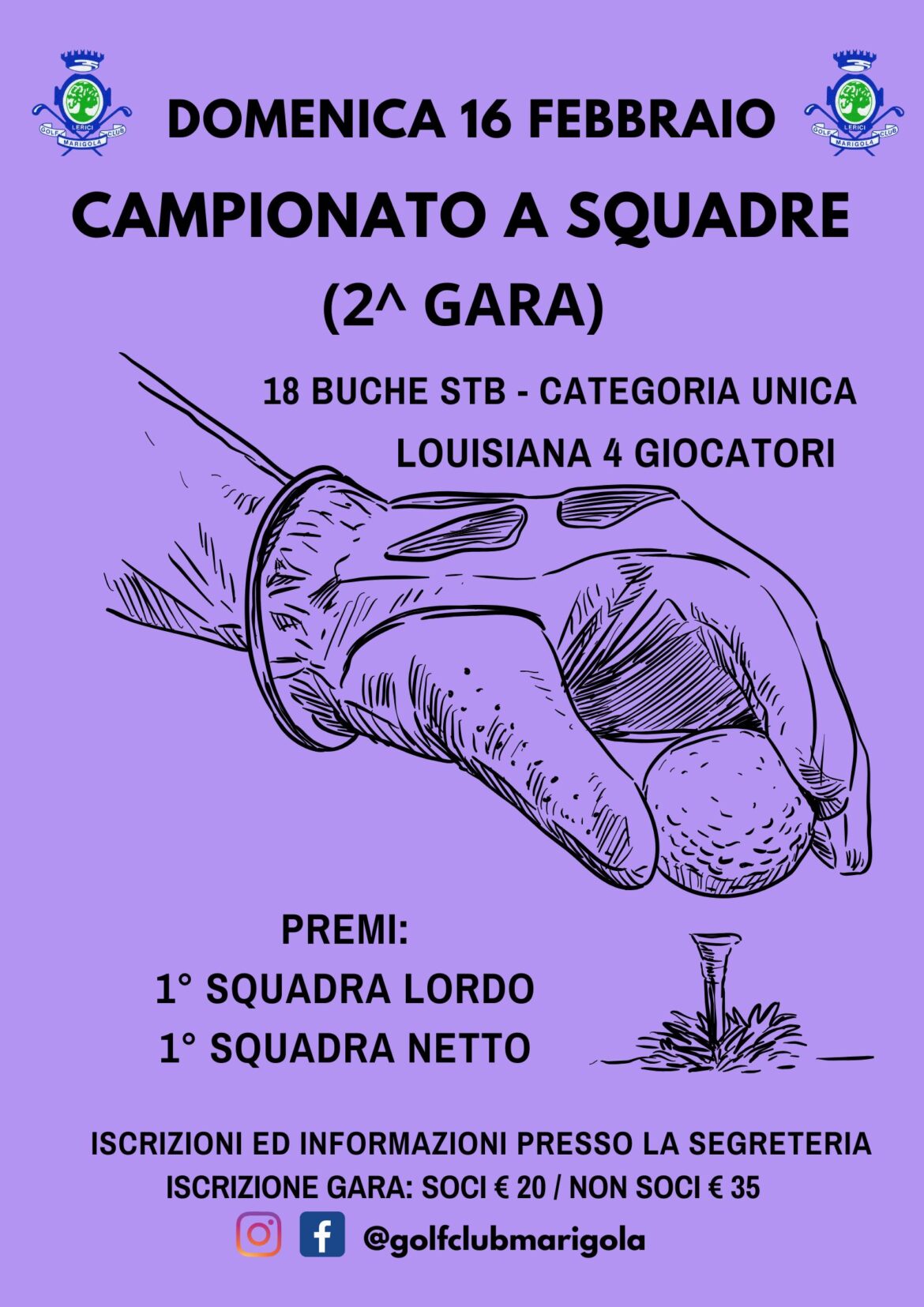 CAMPIONATO A SQUADRE (2^GARA)- domenica 16 febbraio 2025