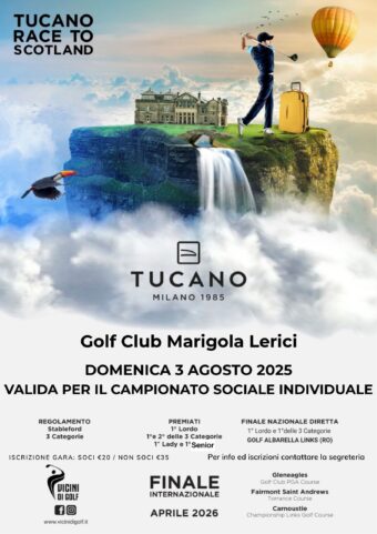 TUCANO RACE TO SCOTLAND valida per CAMPIONATO SOCIALE INDIVIDUALE (7^ GARA) – domenica 3 agosto 2025