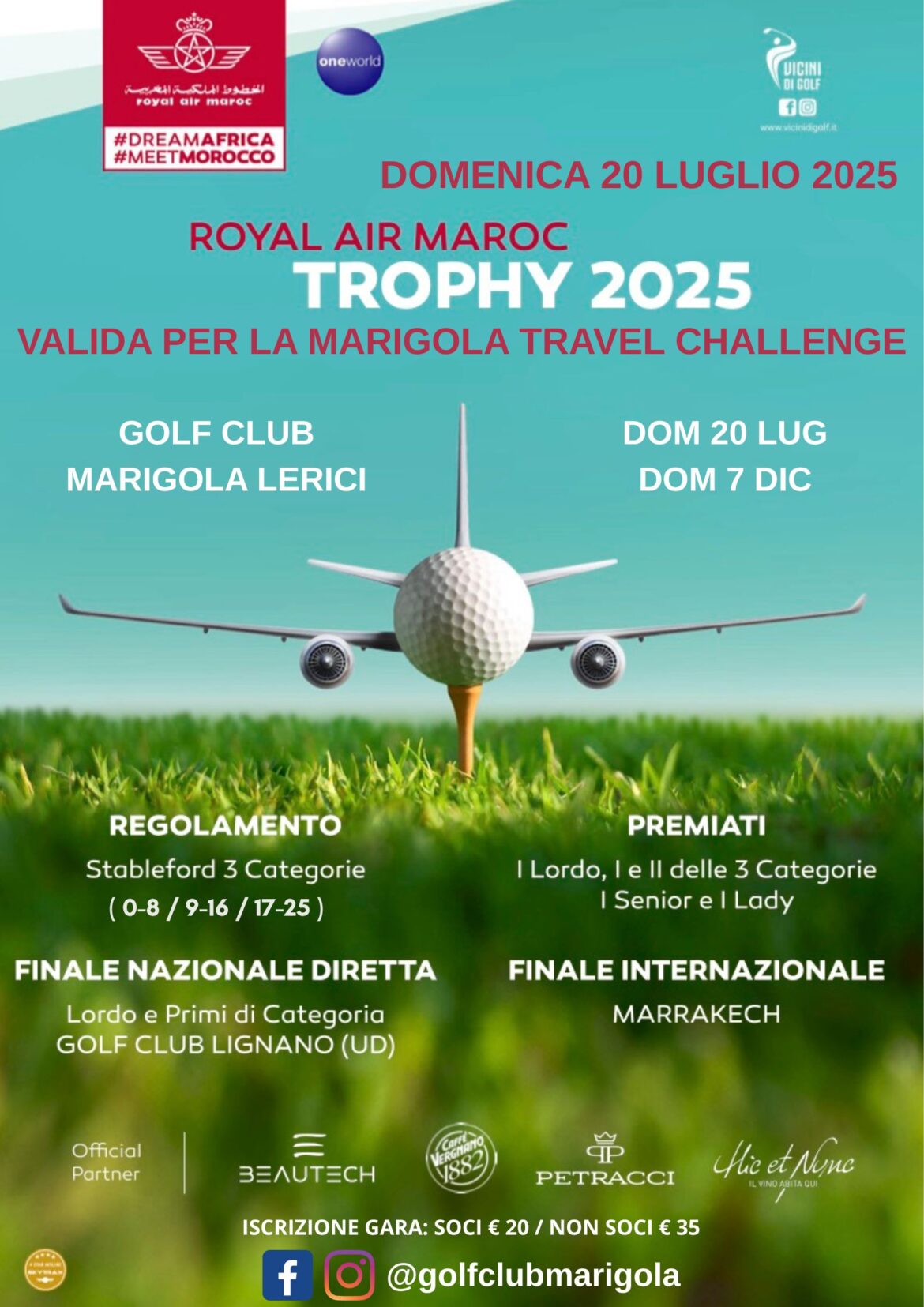 ROYAL AIR MAROC TROPHY 2025 – valido per la MARIGOLA TRAVEL CHALLENGE – domenica 20 luglio 2025