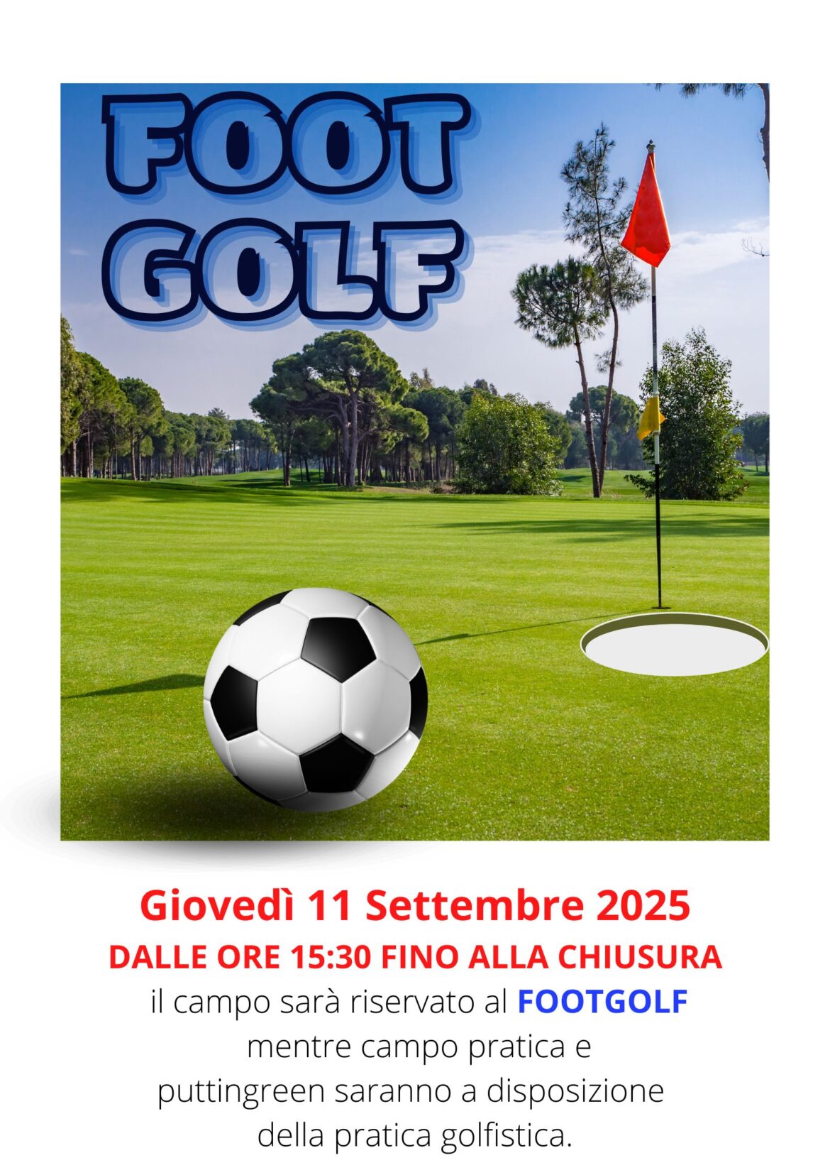 FOOTGOLF GIOVEDI 11 SETTEMBRE 2025