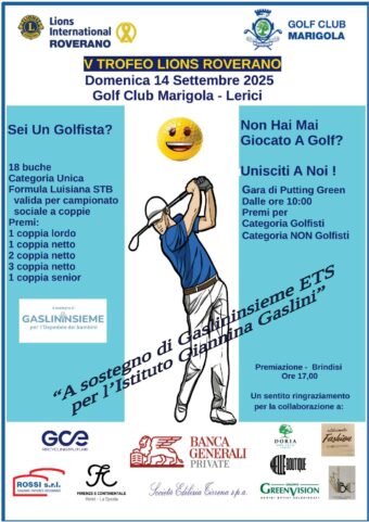 5° TROFEO LIONS ROVERANO – CAMPIONATO SOCIALE A COPPIE – DOMENICA 14 SETTEMBRE 2025