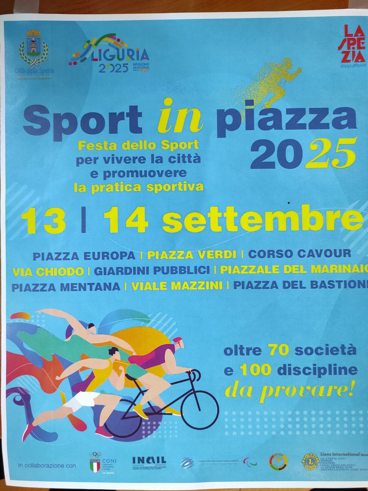 MANIFESTAZIONE “SPORT IN PIAZZA” 13 e 14 settembre 2025