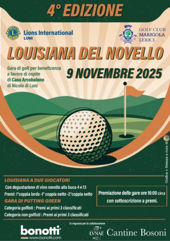 4^ EDIZIONE: LOUSIANA DEL NOVELLO “LIONS LUNI”- domenica 9 novembre 2025