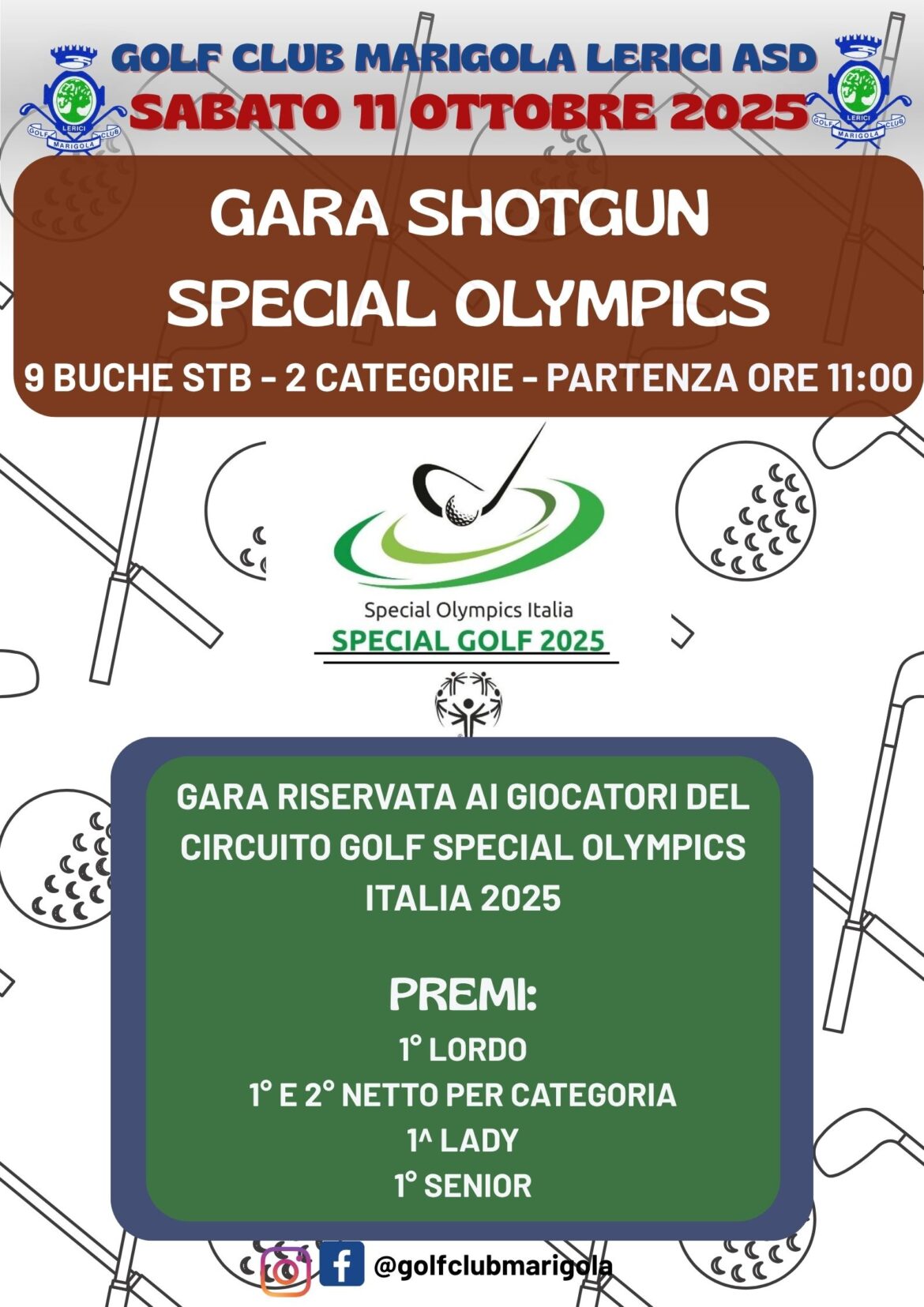 GARA ANNULLATA – SHOTGUN SPECIAL OLYMPICS – SABATO 11 OTTOBRE 2025