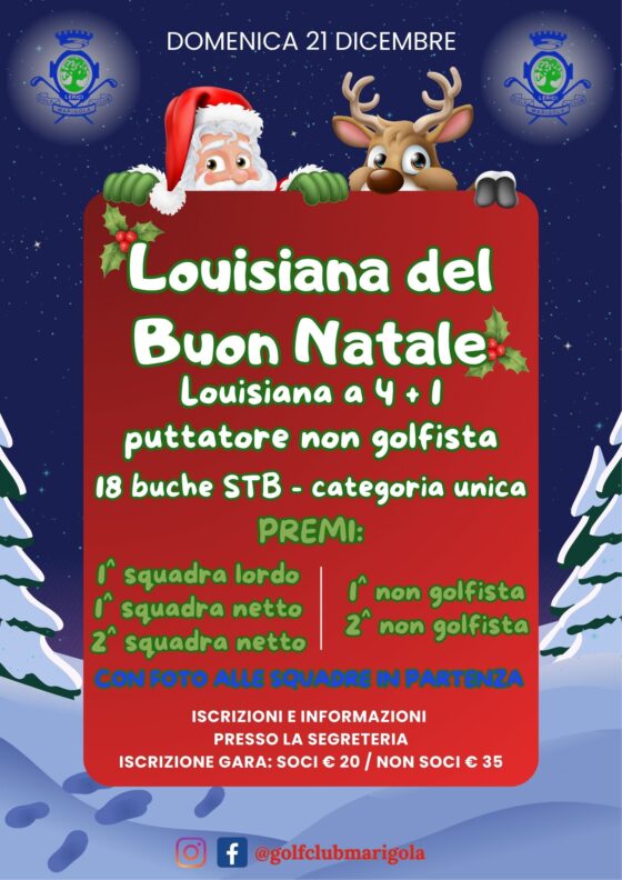 LOUISIANA DEL BUON NATALE – domenica 21 dicembre 2025